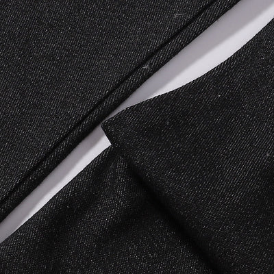 Star Pattern Lace Up High Waist Denim Jeans