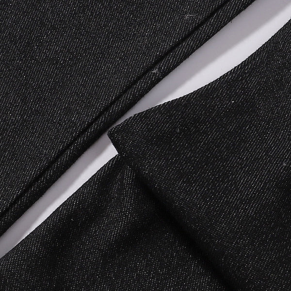 Star Pattern Lace Up High Waist Denim Jeans