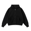 Soft Cotton Fleece Zip Up Hoodie Kangaroo Pockets