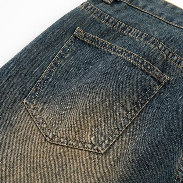Vintage Wash Wide Leg Denim Shorts