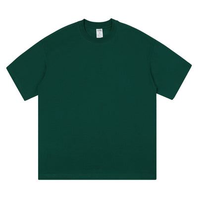 Relaxed Fit Solid Color Cotton Tee 220gsm