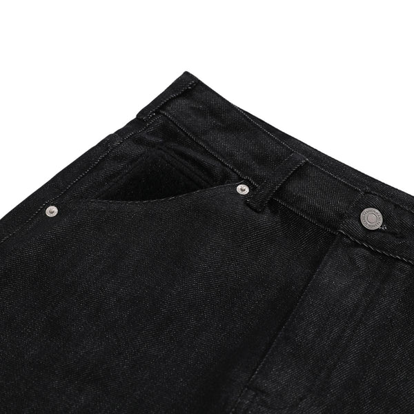 Street Deconstructed Embroidered Slim Flare Jeans