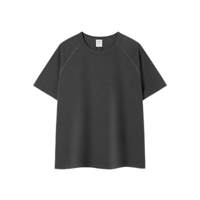 Heavyweight Ladder Cotton Raglan Sleeve Textured Oversized T-Shirt