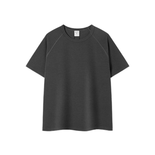 Heavyweight Ladder Cotton Raglan Sleeve Textured Oversized T-Shirt