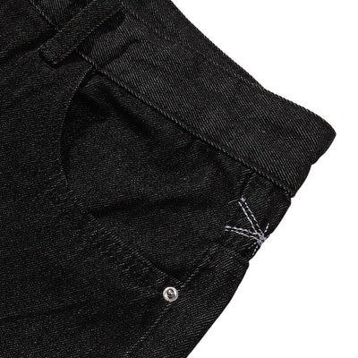 Barbed Wire Embroidered Bootcut Jeans
