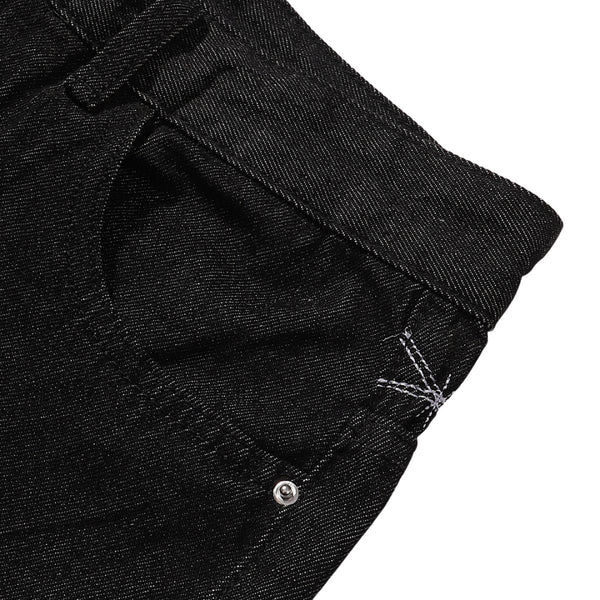 Barbed Wire Embroidered Bootcut Jeans