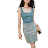Bodycon Denim Slip Mini Dress