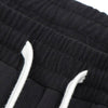 Solid Button Cuff Relaxed Straight Leg Track Pants