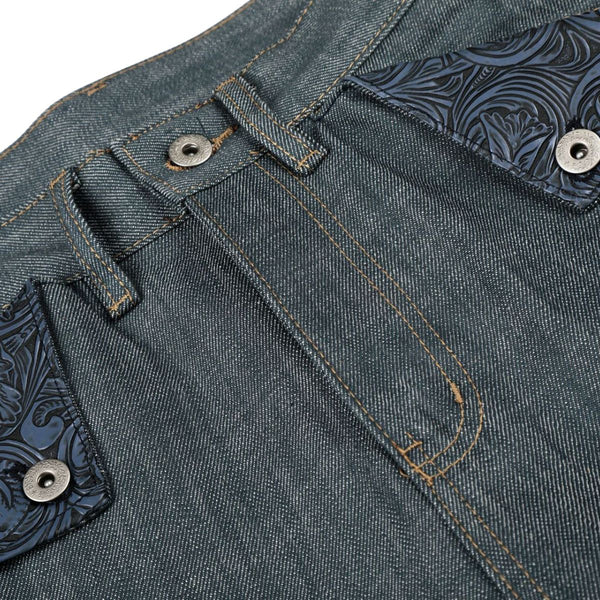 Raw Wash Wide Leg Selvedge Jeans