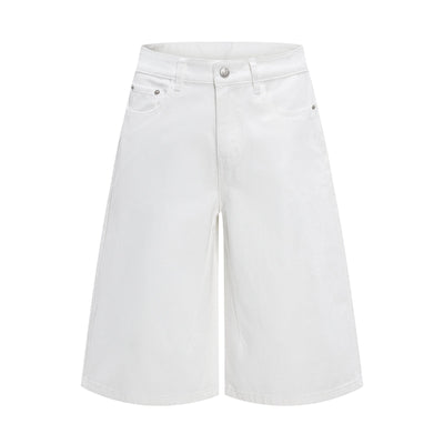 Retro Washed Baggy Straight-Leg Bermuda Shorts
