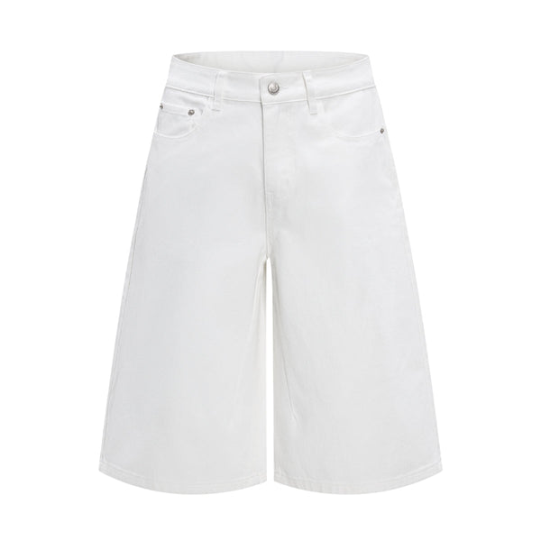 Retro Washed Baggy Straight-Leg Bermuda Shorts