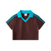 Contrast Panel Y2K Athletic Crop Tee