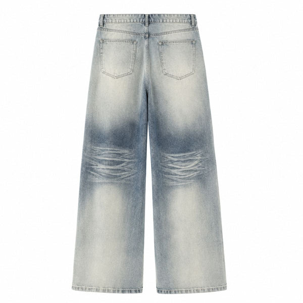Vintage Fade Relaxed Straight Leg Denim Jeans