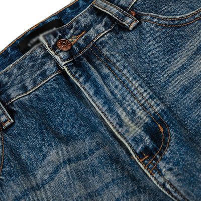 Men's Mid-Rise Straight-Leg Washed Denim Pants – Vintage Casual