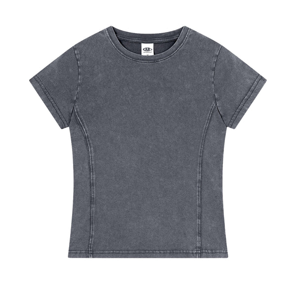 Snow Washed Peruvian Cotton Slim Fit Y2K Tee
