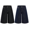 Vintage Loose Straight-Leg Denim Bermuda Shorts