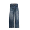 Retro Sandwashed Straight Leg Denim Jeans