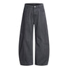 Vintage Washed Curved Panel Barrel-Leg Pants