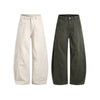 Vintage Washed Curved-Leg Trousers