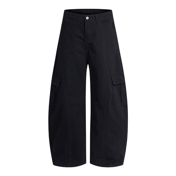 Vintage Multi-Pocket Curved Relaxed Pants