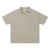 Retro Distressed Waffle Vintage Wash Polo T-Shirt