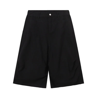 Contrast Stitch Utility Denim Shorts