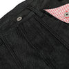 Raw Black Wide Leg Jeans with Utility Flap Pocket Detail