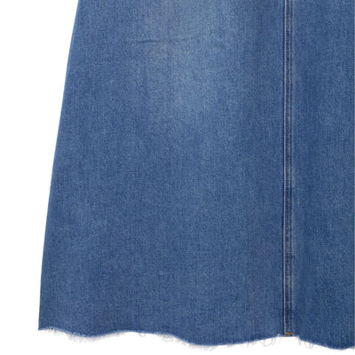 Sleeveless Cut-Out Denim Maxi Dress