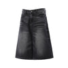 Vintage Washed Wide Leg Denim Shorts