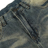Men's Washed Distressed Denim Loose Vintage Street Pants Mud Dye Holes