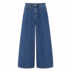 Vintage Barrel Leg Denim Jeans with Curved Seam Design