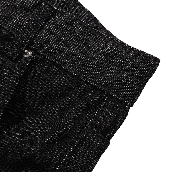 Minimalist Wide Leg Black Jeans