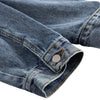 Retro Washed Color-Contrast Denim Jacket