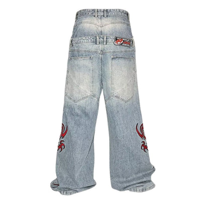 Vintage Embroidered Balloon Leg Jeans