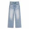 Light Fade Vintage Straight Cut Denim Jeans