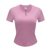 Women’s Retro Wash Fitted Stand Collar Tee