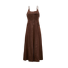 Women's Grommet Washed Denim Midi Dress