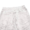 Graffiti Spray Washed Baggy Flared Denim Pants
