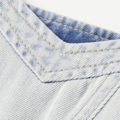 Ombre Denim A-Line Strappy Midi Dress