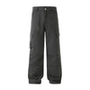 Straight Leg Casual Cargo Pants-INNBLAC