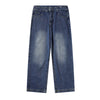 Vintage Washed Baggy Straight-Leg Denim Jeans