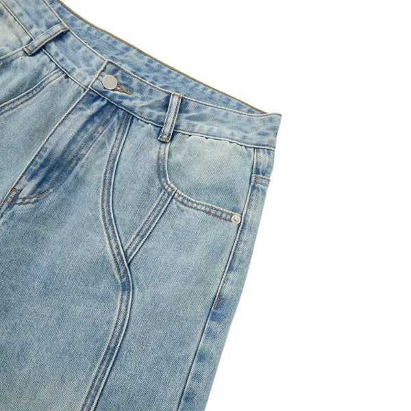 Streetwear Relaxed Straight-Leg Workwear Jeans