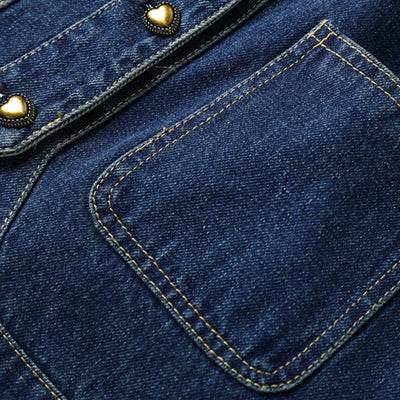 Classic Blue Boxy Denim Vest