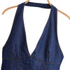 Halter Neck A-Line Denim Minidress