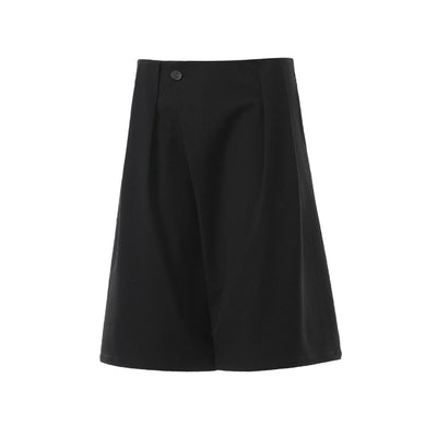 Vintage Asymmetrical Wide Leg Cropped Suit Shorts