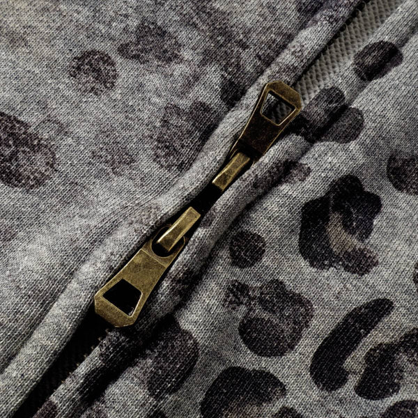 Heavyweight Leopard Camo Zip Hoodie