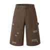 Vintage Washed Distressed Utility Bermuda Shorts