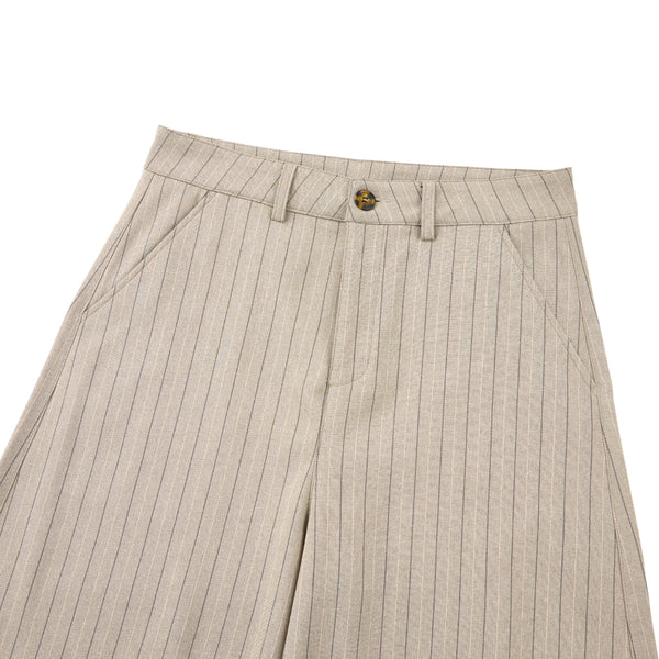 Vintage Pinstripe Baggy Wide-Leg Trousers