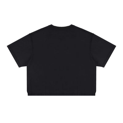 275G Heavyweight Cotton Coverstitch Cropped Tee