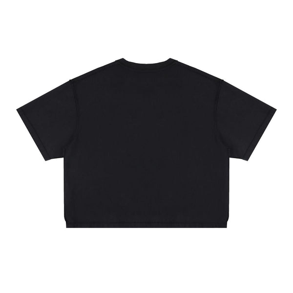 275G Heavyweight Cotton Coverstitch Cropped Tee
